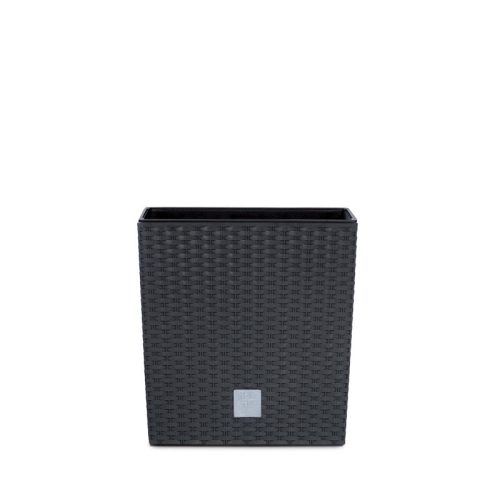 Rato Low Műrattan Virágtartó Antracit 22 cm