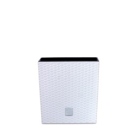 Rato Low Műrattan Kaspó Fehér 32 cm