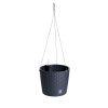 Rato Rattan Hatású Függő Virágtartó Antracit 25,6 cm