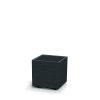 Sierra Square Beton Hatású Kocka Virágtartó - Fekete-Beton - 29 cm