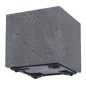 Sierra Square Beton Hatású Kocka Virágtartó - Fekete-Beton - 29 cm