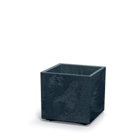 Sierra Square Beton Hatású Kocka Virágtartó - Antracit - 38,5 cm