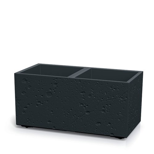 Sierra Case Beton Hatású Osztott Virágláda Fekete 77 cm