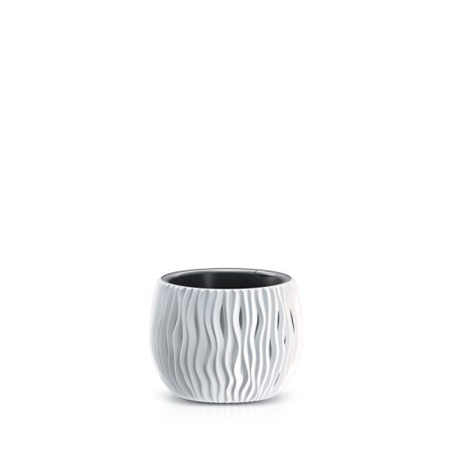 Sandy Bowl Hullám Mintás Kerámia Virágtartó Fehér 18 cm