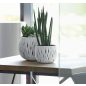 Sandy Bowl Hullám Mintás Kerámia Virágtartó Fehér 18 cm