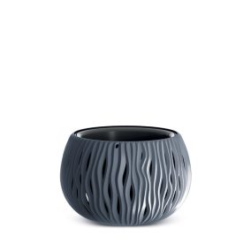 Sandy Bowl Hullám Mintás Virágtartó Antracit 24 cm