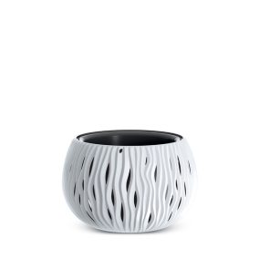 Sandy Bowl Hullám Mintás Kerámia Virágtartó Fehér 24cm
