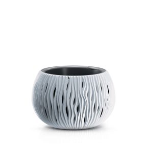 Sandy Bowl Dekoratív Kerámia Virágtartó Fehér 29cm