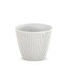 Splofy ECO Wood Kötött Mintás Virágcserép Fehér 13 cm