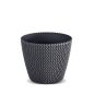 Splofy ECO Wood Kötött Mintás Virágcserép Fehér 13 cm