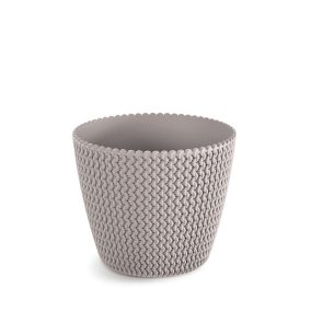 Prosperplast Splofy Kötött Mintás Virágcserép Mokka 15,7 cm