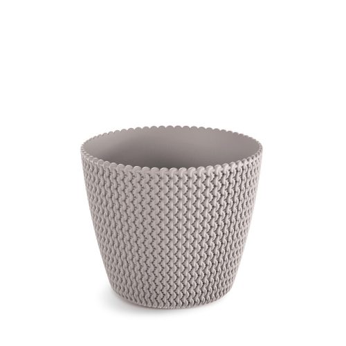 Prosperplast Splofy Kötött Mintázatú Virágcserép Mokka 21,8 cm