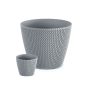 Prosperplast Splofy Kötött Mintázatú Virágcserép Mokka 21,8 cm