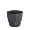 Splofy ECO Wood Kötött Mintás Virágcserép Antracit 21,8 cm