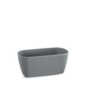 Splofy Kötött Mintás Balkonláda Kőszürke 29,7 cm