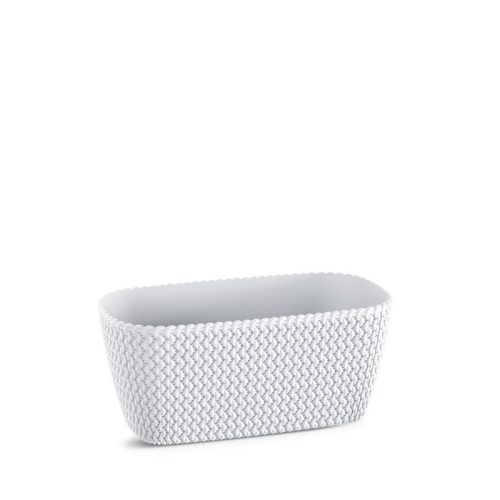 Splofy Kötött Mintás Erkélyláda Fehér 30 cm