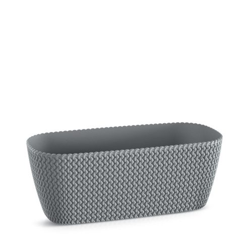 Splofy Kötött Mintás Balkonláda Kőszürke 40 cm