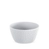 Prosperplast Splofy Alacsony Kötött Mintás Virágtartó Fehér 23,6 cm