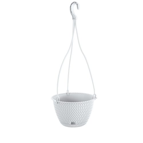 Splofy Round Függő Virágtartó Fehér 27 cm Kötött Mintázattal