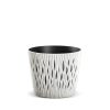 Sandy Round ECO Fa Hatású Virágtartó Fehér 12,8 cm