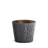 Sandy Round ECO Wood Kör Alakú Virágtartó Antracit 15,8 cm