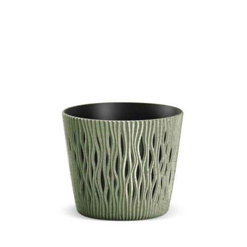 Sandy Round ECO Wood Kör Alakú Virágcserép Zöld 26 cm