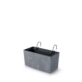 Prosperplast Urbi Case Beton Hatású Balkonláda Antracit 39,5 cm