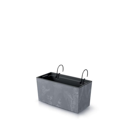 Prosperplast Urbi Case Beton Hatású Balkonláda Antracit 39,5 cm