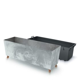 Urbi Case Beton Effect N Hosszúkás Virágtartó Láda Betonhatású Szürke 770