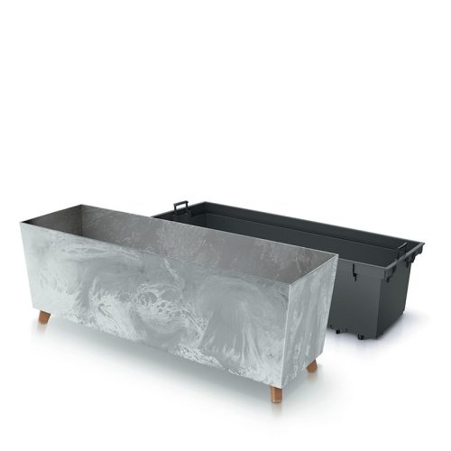 Urbi Case Beton Effect N Hosszúkás Virágtartó Láda Betonhatású Szürke 770