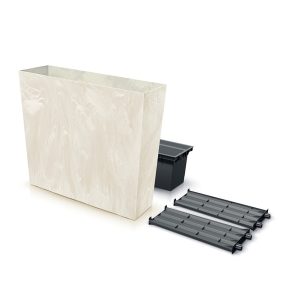 Prosperplast Urbi Case Beton Effect Téglalap Alakú Virágtartó Krémszínű 77 cm