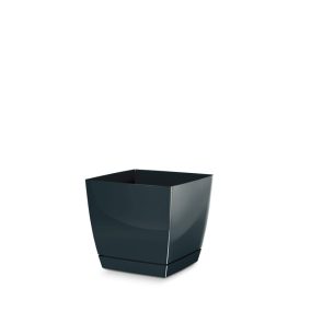 Coubi Square Négyzetes Műanyag Virágtartó Grafit 24 cm