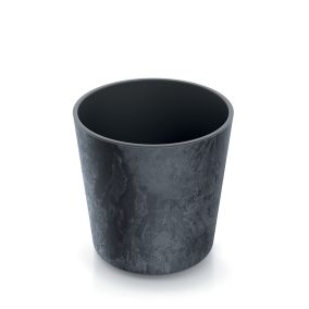 Urbi Round Beton Hatású Kaspó - Antracit - 25 cm