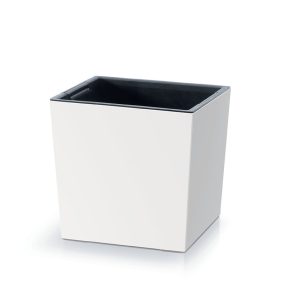 Urbi Square Alacsony Kocka Virágtartó Fehér 24 cm
