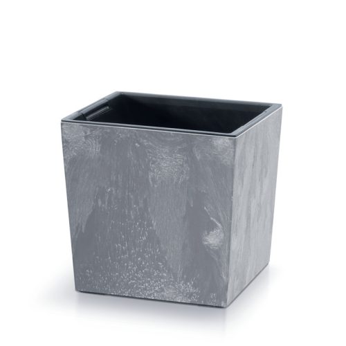 Urbi Square Alacsony Beton Hatású Virágtartó - Marengo - 24 cm