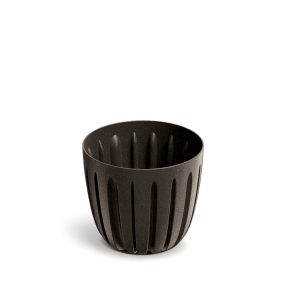 Wario ECO Wood Bordázott Kávébarna Virágcserép 138mm