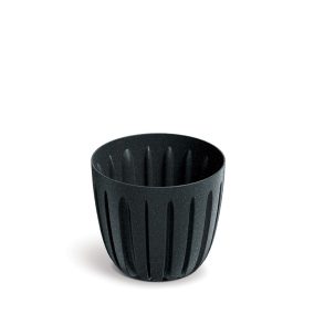 Wario ECO Wood Bordázott Virágcserép Antracit 13,8 cm