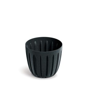 Wario ECO Wood Bordázott Virágcserép Antracit 13,8 cm