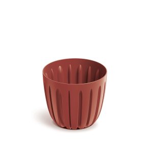 Wario Retro Bordó Műanyag Bordázott Kaspó 16,8 cm