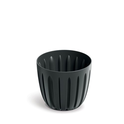 Wario Bordázott Műanyag Virágtartó Antracit 16,8 cm