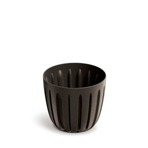 Wario ECO Wood Bordázott Kávébarna Virágcserép 168mm