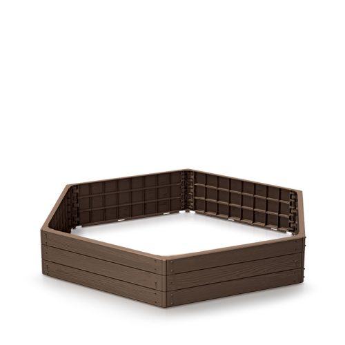 Base Woody Hatszögletű Magaságyás Rusztikus Barna 148 cm