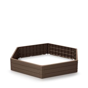 Base Woody Hatszögletű Magaságyás Rusztikus Barna 148 cm