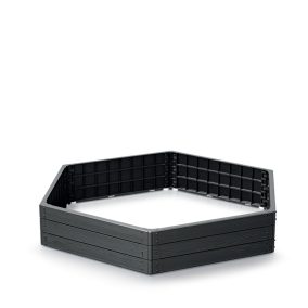 Base Woody Hatszögletű Magaságyás Antracit 148 cm