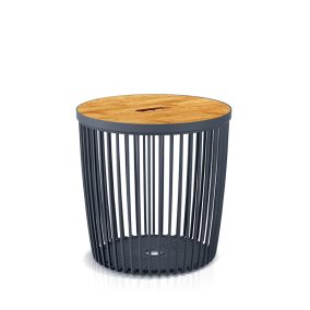 Clubo Antracit Tárolókosár Bambusz Fedéllel