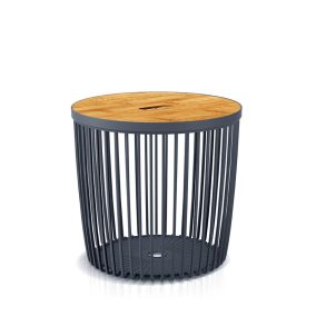 Clubo Antracit Tárolókosár Bambusz Fedéllel