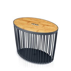 Prosperplast Clubo Multifunkciós Tárolókosár Antracit-Bambusz