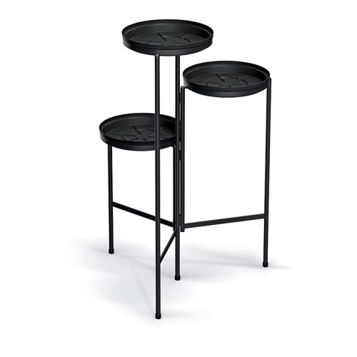 Tol Stand Háromszintes Fekete Növényállvány