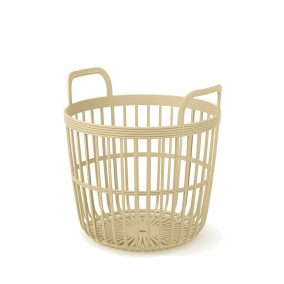 Prosper Plast Zoe Dekoratív Műanyag Tároló Kosár Homokszín