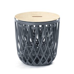   Uniqubo Multifunkciós Kerti Ülőke Szett Antracit Fa Tetővel